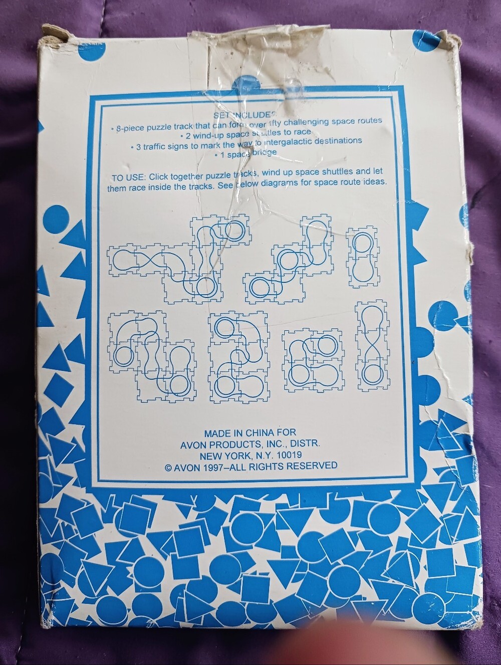 Avon Blue Space Puzzle Track - Vintage. NEW. Box Is Not In Very Good Condition.